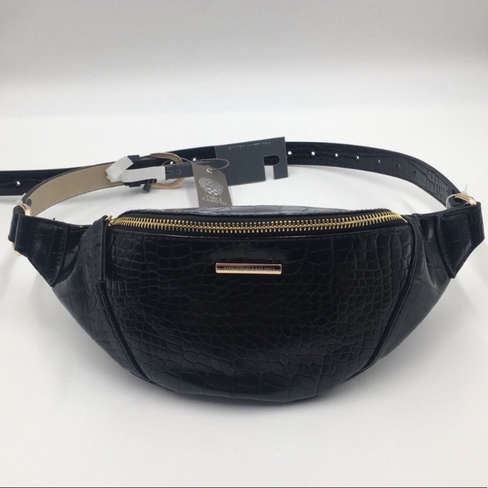 Vince Camuto Belt Bag Croc Embossed Patent Leather